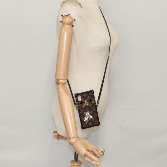 LOUIS VUITTON Transformed Monogram Cat iphone X Eye Trunk M63891 LV Auth 87378