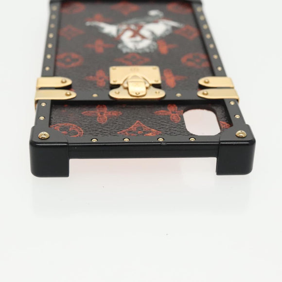 LOUIS VUITTON Transformed Monogram Cat iphone X Eye Trunk M63891 LV Auth 87378