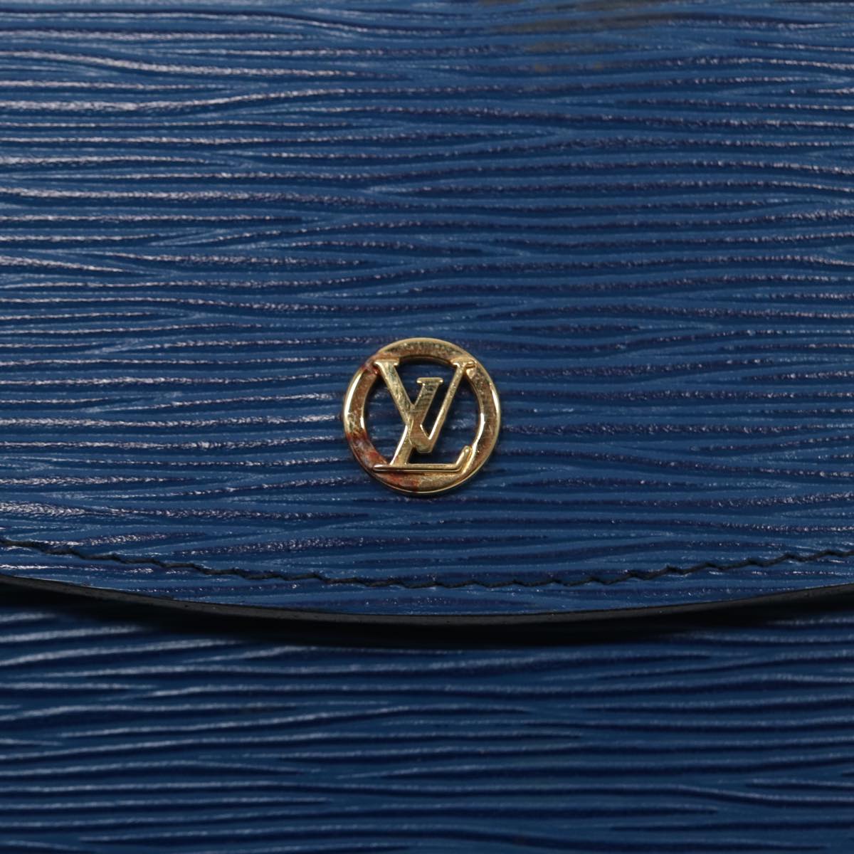 LOUIS VUITTON Epi Montaigne 23 Clutch Bag Blue M52665 LV Auth 87392