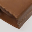 Salvatore Ferragamo Gancini Chain Shoulder Bag Leather Black Gold Auth 87396-16