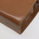 Salvatore Ferragamo Gancini Chain Shoulder Bag Leather Black Gold Auth 87396-17