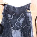 Salvatore Ferragamo Gancini Chain Shoulder Bag Leather Black Gold Auth 87396-19