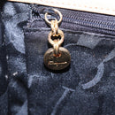 Salvatore Ferragamo Gancini Chain Shoulder Bag Leather Black Gold Auth 87396-20
