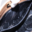 Salvatore Ferragamo Gancini Chain Shoulder Bag Leather Black Gold Auth 87396-21