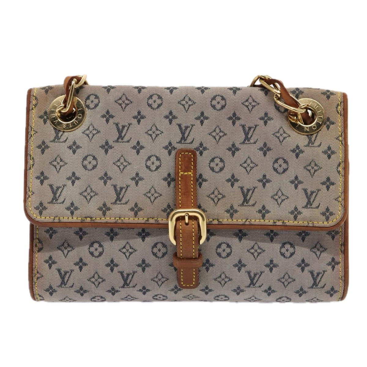 LOUIS VUITTON Monogram Mini Camille Chain Shoulder Bag Blue M92002 LV Auth 87413