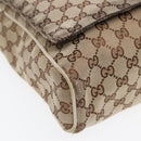 GUCCI GG Canvas Shoulder Bag Beige Silver 146236 Auth 87424-15