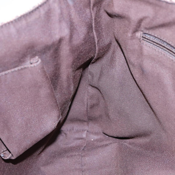 GUCCI GG Canvas Shoulder Bag Beige Silver 146236 Auth 87424