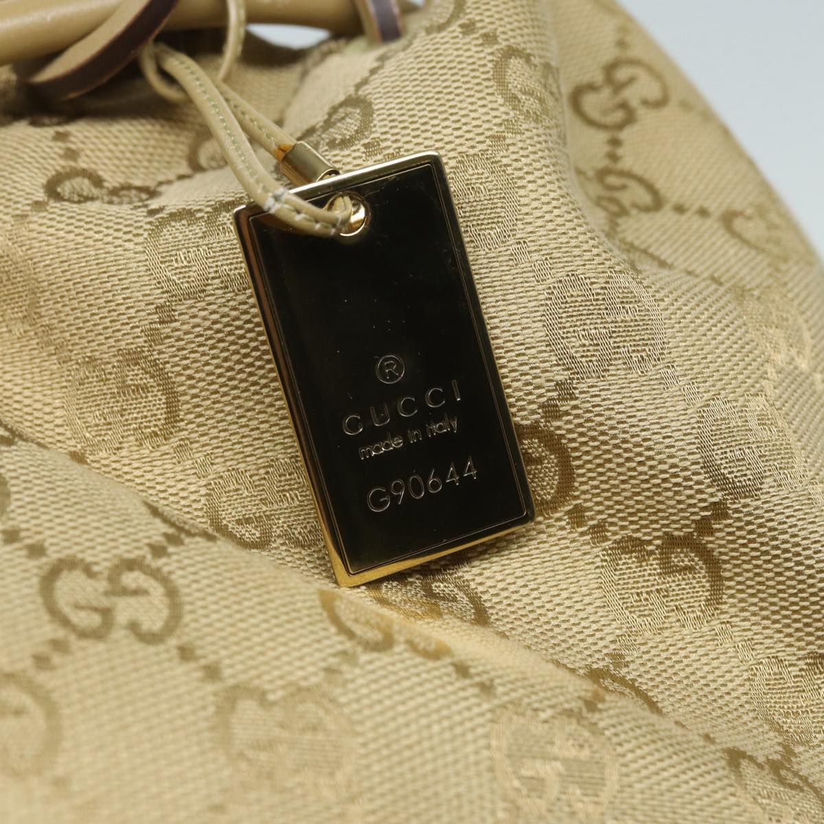 GUCCI GG Canvas Shoulder Bag Beige 90644 Auth 87426