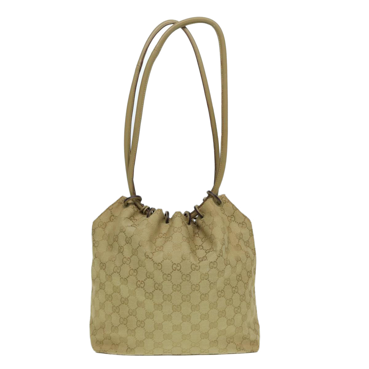 GUCCI GG Canvas Shoulder Bag Beige 90644 Auth 87426 - 0