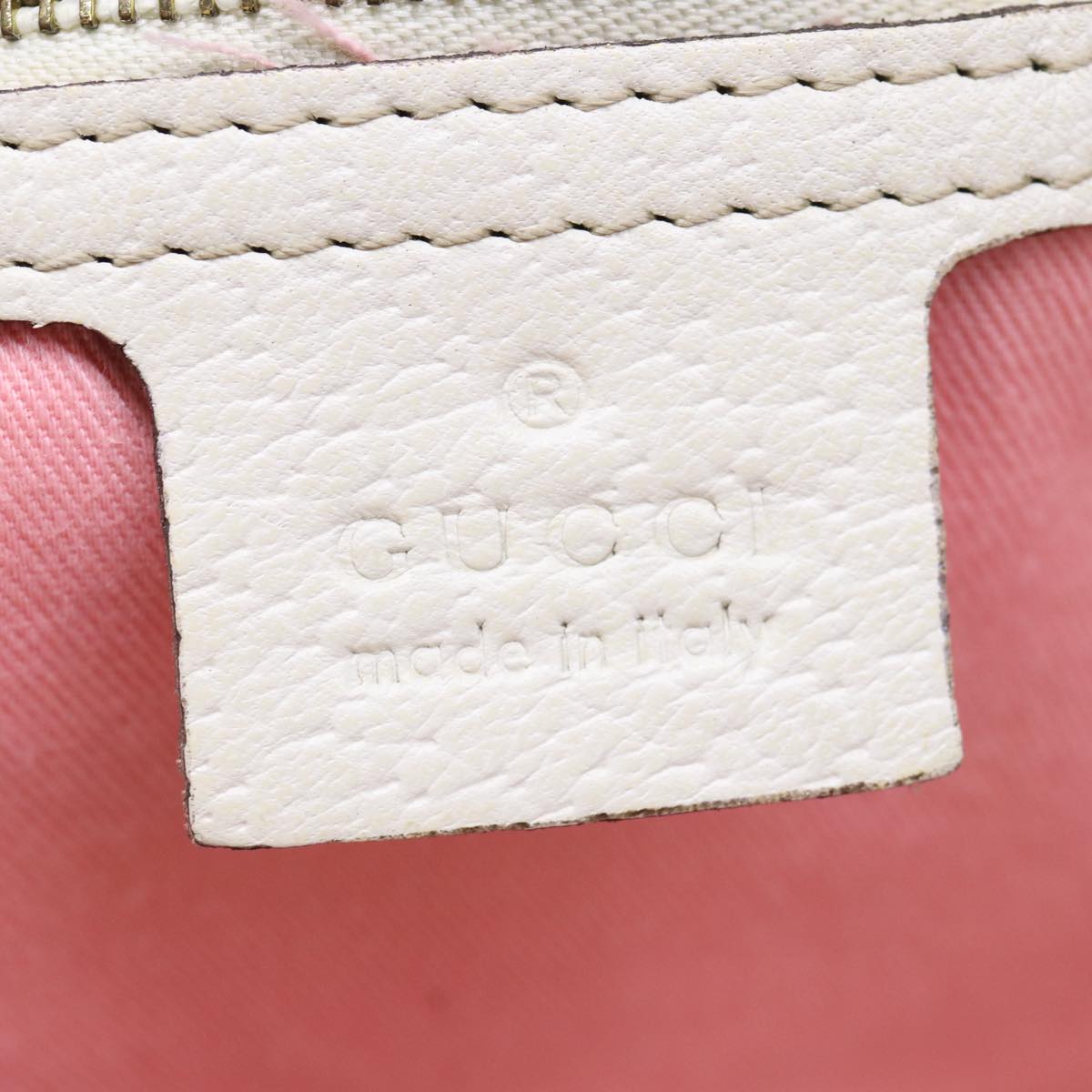 GUCCI GG Canvas Shoulder Bag Pink Gold 154981 Auth 87427