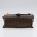 CELINE Macadam Canvas Hand Bag PVC Leather Brown Gold Auth 87429-5