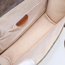 CELINE Macadam Canvas Hand Bag PVC Leather Brown Gold Auth 87429-10