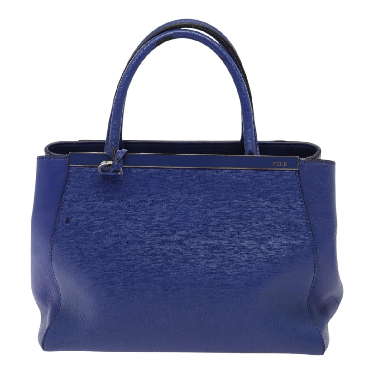 FENDI To joule Hand Bag Leather 2way Blue Auth 87435