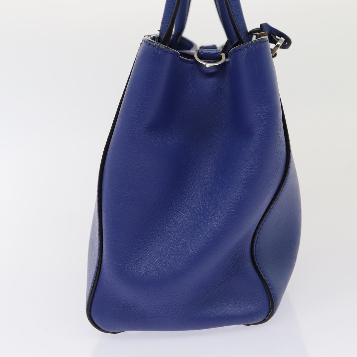 FENDI To joule Hand Bag Leather 2way Blue Auth 87435