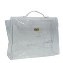 HERMES Vinyl Kelly Hand Bag Vinyl Clear Auth 87450-1