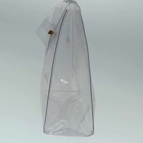 HERMES Vinyl Kelly Hand Bag Vinyl Clear Auth 87450