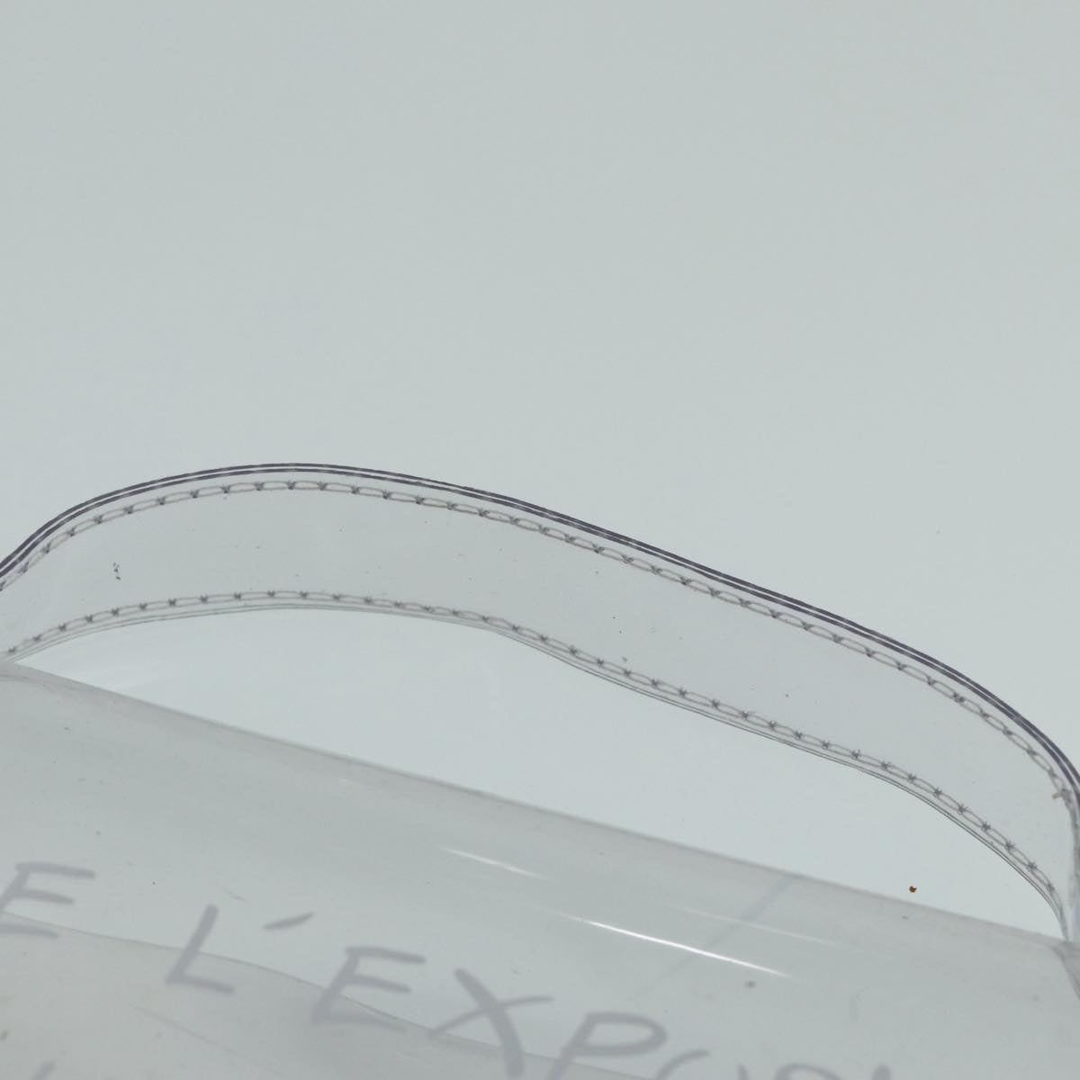 HERMES Vinyl Kelly Hand Bag Vinyl Clear Auth 87450