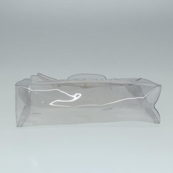 HERMES Vinyl Kelly Hand Bag Vinyl Clear Auth 87450