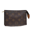 LOUIS VUITTON Monogram Poche Toilette 15 Pouch M47546 LV Auth 87457-1