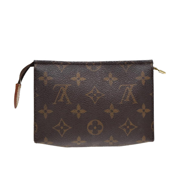 LOUIS VUITTON Monogram Poche Toilette 15 Pouch M47546 LV Auth 87457