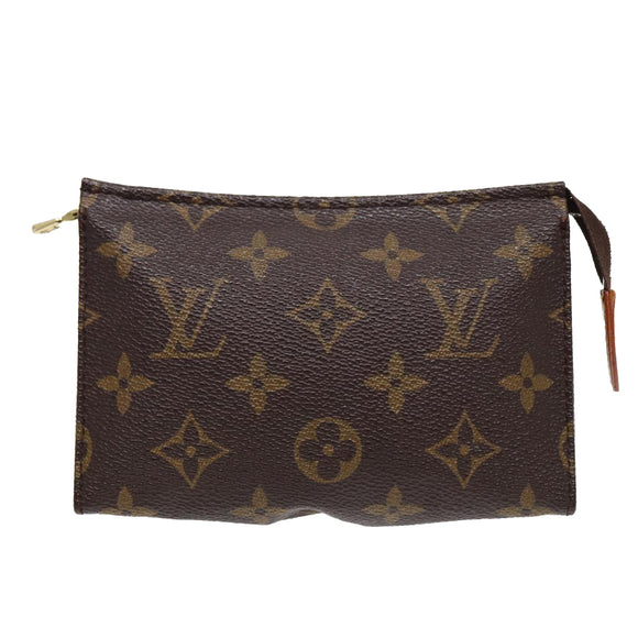LOUIS VUITTON Monogram Poche Toilette 15 Pouch M47546 LV Auth 87458