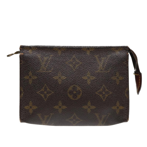 LOUIS VUITTON Monogram Poche Toilette 15 Pouch M47546 LV Auth 87463