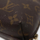 LOUIS VUITTON Monogram Trousse Demi Ronde Cosmetic Pouch M47520 LV Auth 87465-15