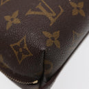 LOUIS VUITTON Monogram Trousse Demi Ronde Cosmetic Pouch M47520 LV Auth 87465-16