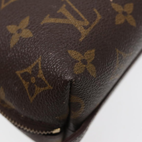LOUIS VUITTON Monogram Trousse Demi Ronde Cosmetic Pouch M47520 LV Auth 87465