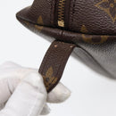 LOUIS VUITTON Monogram Trousse Demi Ronde Cosmetic Pouch M47520 LV Auth 87465-8