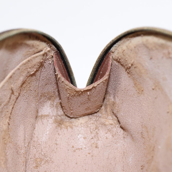 LOUIS VUITTON Monogram Trousse Demi Ronde Cosmetic Pouch M47520 LV Auth 87465