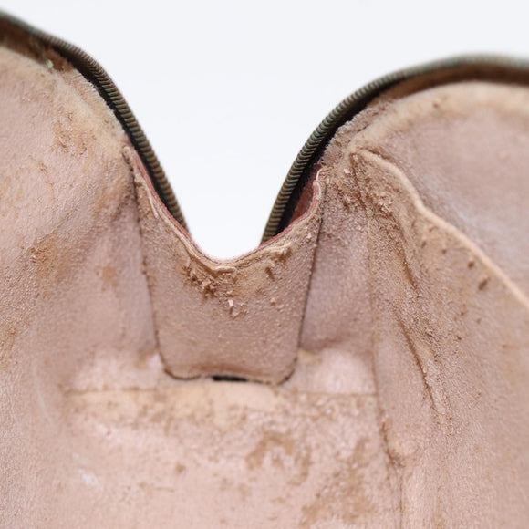 LOUIS VUITTON Monogram Trousse Demi Ronde Cosmetic Pouch M47520 LV Auth 87465