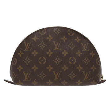 LOUIS VUITTON Monogram Trousse Demi Ronde Cosmetic Pouch M47520 LV Auth 87465 - 0