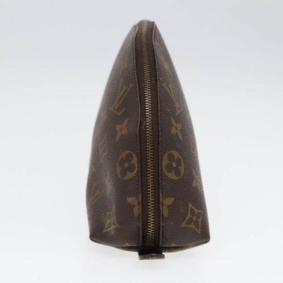 LOUIS VUITTON Monogram Trousse Demi Ronde Cosmetic Pouch M47520 LV Auth 87465