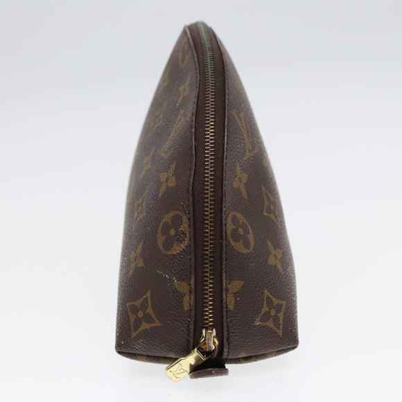 LOUIS VUITTON Monogram Trousse Demi Ronde Cosmetic Pouch M47520 LV Auth 87465