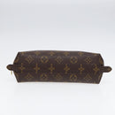 LOUIS VUITTON Monogram Trousse Demi Ronde Cosmetic Pouch M47520 LV Auth 87465-6