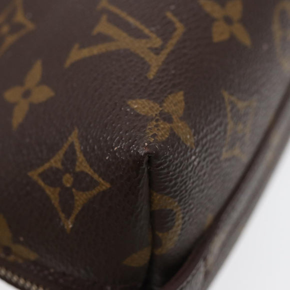 LOUIS VUITTON Monogram Trousse Demi Ronde Cosmetic Pouch M47520 LV Auth 87465