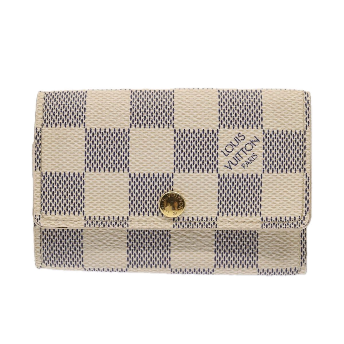 LOUIS VUITTON Damier Azur Multi Cles 6 Key Case N61745 LV Auth 87470