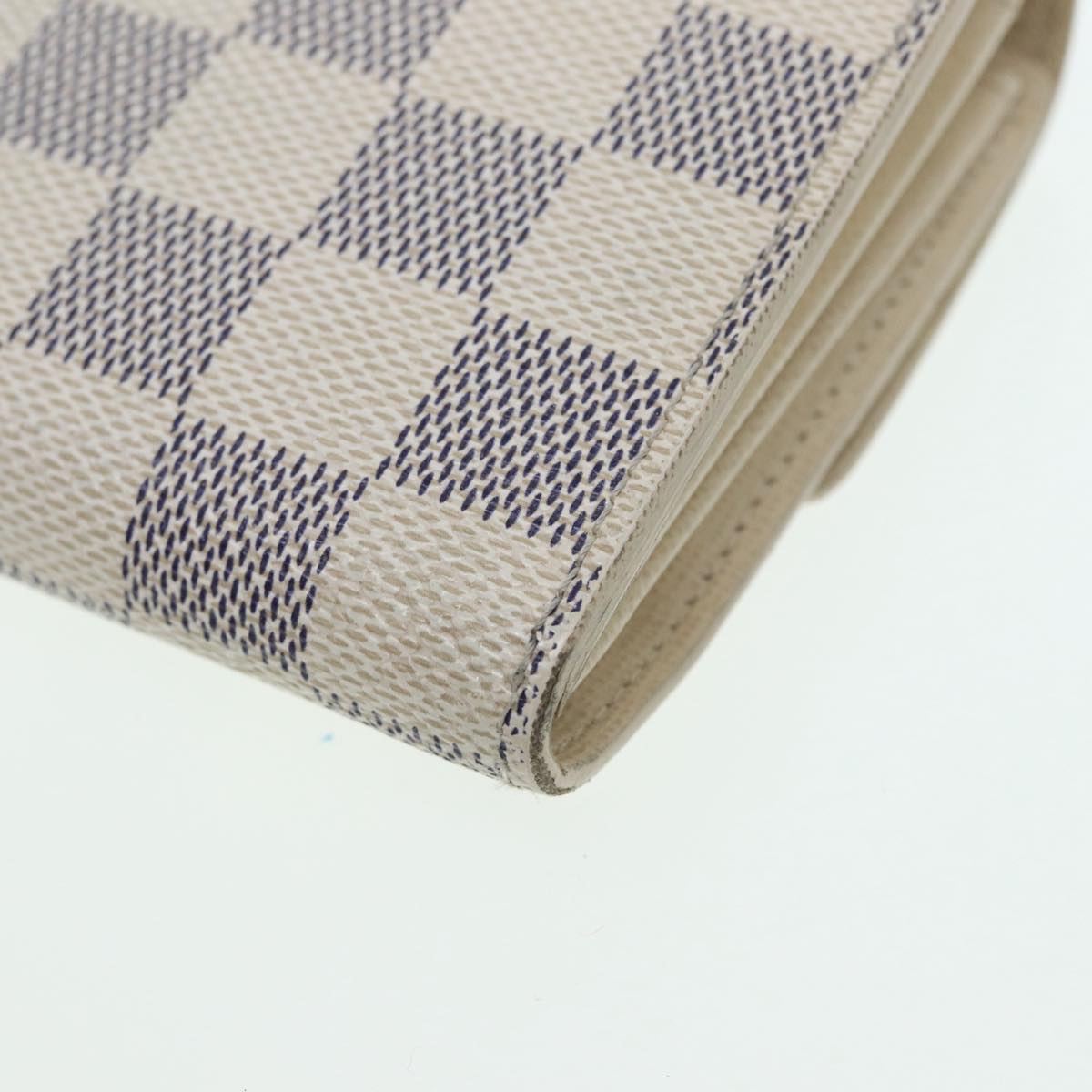 LOUIS VUITTON Damier Azur Portefeuille Sarah Long Wallet N63208 LV Auth 87471