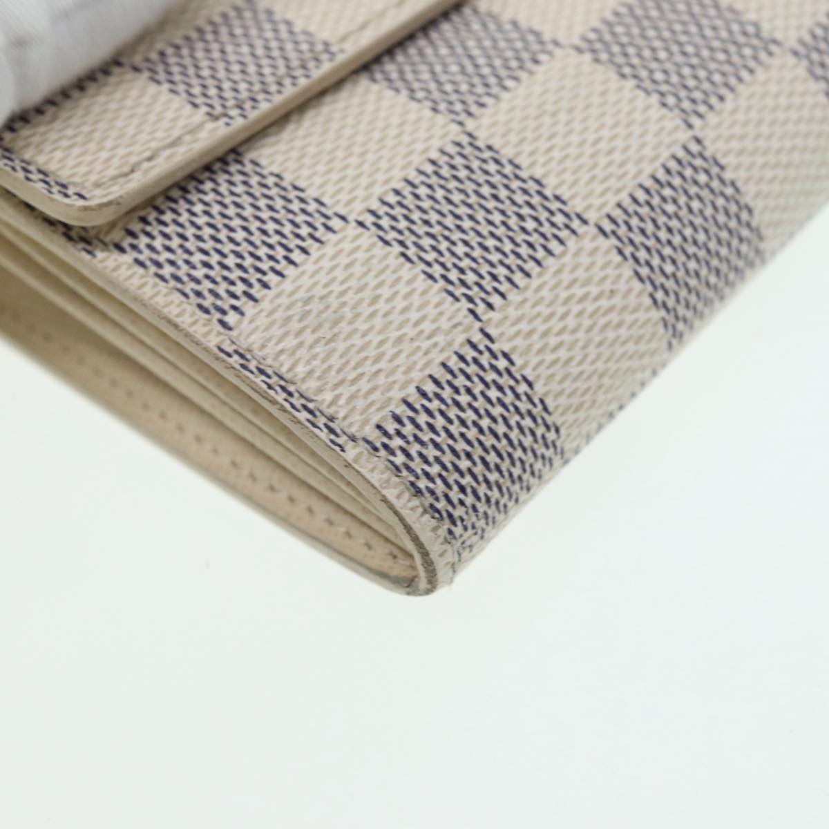 LOUIS VUITTON Damier Azur Portefeuille Sarah Long Wallet N63208 LV Auth 87471