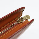 LOUIS VUITTON Epi Pochette Homme Clutch Handtasche Braun Zipangu Gold M52528 Auth 87493-8