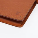 LOUIS VUITTON Epi Pochette Homme Clutch Handtasche Braun Zipangu Gold M52528 Auth 87493-7