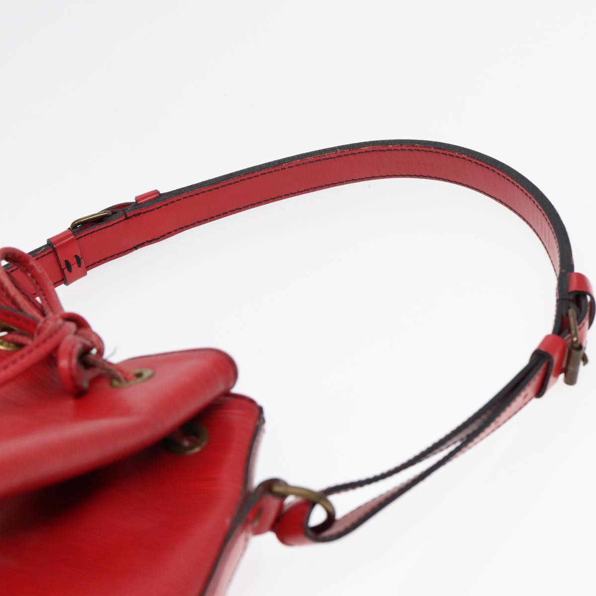 LOUIS VUITTON Epi Petit Noe Shoulder Bag Red M44107 LV Auth 87504