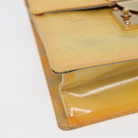 LOUIS VUITTON Monogram Vernis Spring Street Hand Bag Gris M91029 LV Auth 87516