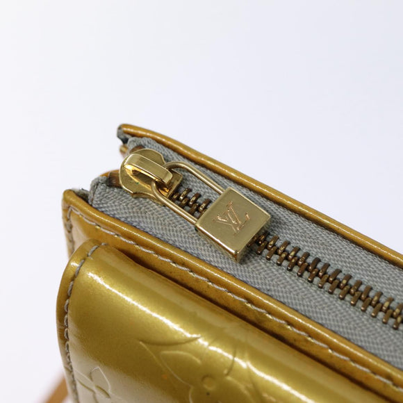 LOUIS VUITTON Monogram Vernis Motto Accessory Pouch Gris M91030 LV Auth 87517