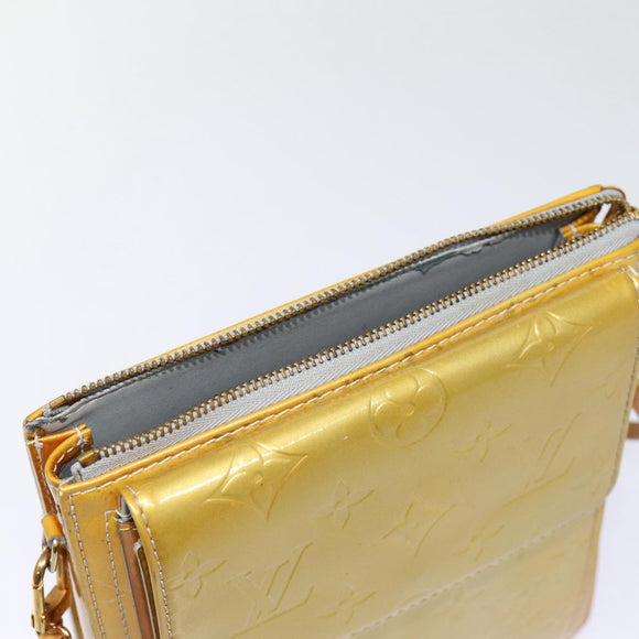 LOUIS VUITTON Monogram Vernis Motto Accessory Pouch Gris M91030 LV Auth 87517