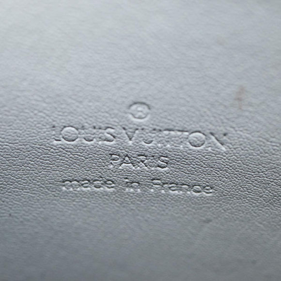 LOUIS VUITTON Monogram Vernis Motto Accessory Pouch Gris M91030 LV Auth 87517