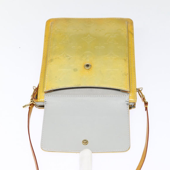 LOUIS VUITTON Monogram Vernis Motto Accessory Pouch Gris M91030 LV Auth 87517