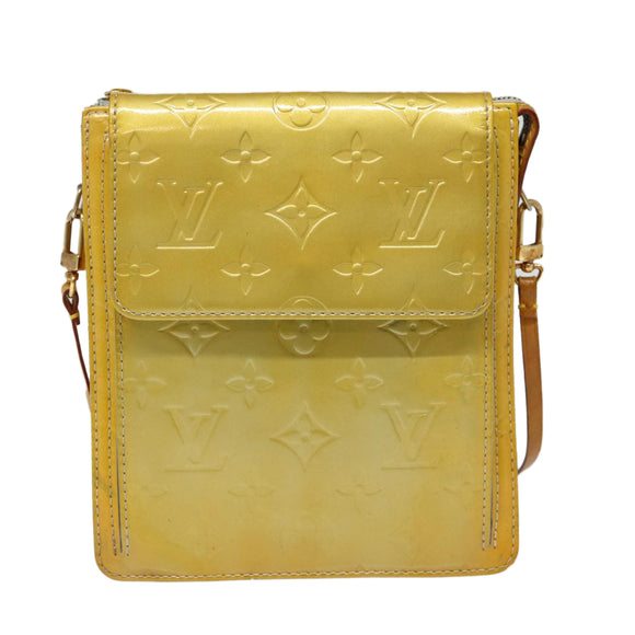 LOUIS VUITTON Monogram Vernis Motto Accessory Pouch Gris M91030 LV Auth 87517