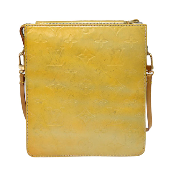 LOUIS VUITTON Monogram Vernis Motto Accessory Pouch Gris M91030 LV Auth 87517